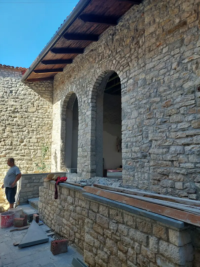 Vila Vrioni restoration, August 2023