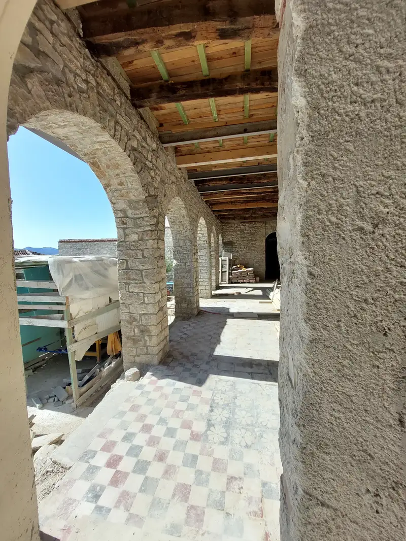 Vila Vrioni restoration, August 2023