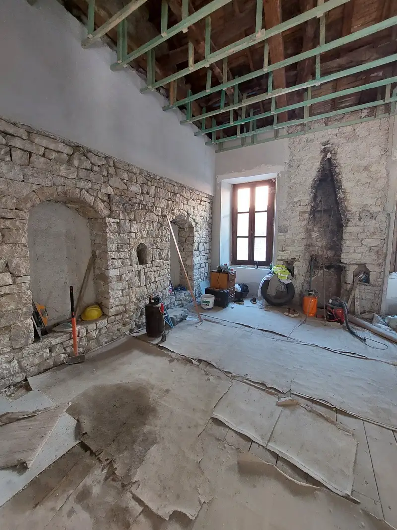 Vila Vrioni restoration, August 2023