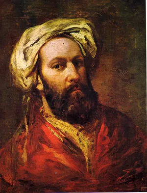 Oil portrait of Omer Pasha Vrioni I, Ottoman general